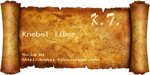 Knebel Tibor névjegykártya